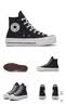 匡威（Converse）All Star Lift夏季女高帮帆布经典厚底鞋黑色560845C 560845C/黑色 （推荐选大半码） 40 实拍图