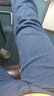 俊欣鸟中老年牛仔裤男夏季薄款高腰深档宽松弹力免烫直筒休闲爸爸长裤子 中蓝色+深蓝色【春秋款】 34 【2尺7腰围】 实拍图