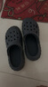 洁丽雅手术室专用洞洞鞋男士夏季外穿防滑EVA防臭沙滩凉鞋包头医用拖鞋 灰色 【C款｜5.0CM轮胎底】 40-41 【标准码】 实拍图