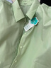 茵曼（INMAN）通勤百搭长袖白衬衫女法式气质宽松别致开衫衬衣 复古绿 M 实拍图