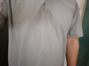 啄木鸟（TUCANO）短袖T恤男夏季无痕冰丝翻领POLO衫透气速干时尚上衣男装 浅灰XL 实拍图
