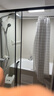 九牧（JOMOO）【定制】浴室玻璃隔断一字卫生间厕所干湿分离移门淋浴房浴屏E19 枪灰光玻 【不带缓冲】1.2-1.29（高1.9m） 实拍图