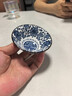 青花斗笠茶杯陶瓷大号主人瓷器功夫茶盏个人家用单茶杯子 （花色随机)80ml6只 实拍图