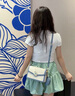 柏萨尼（PESASRIE）轻奢品牌包包女款小兔子女士单肩斜挎包真皮小方包情人节生日礼物 米白蓝-兔年限定【礼盒包装】 实拍图