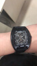 马克华菲（MARK FAIRWHALE）手表男士开拓者系列全自动机械表防水运动夜光国潮男表送男友礼物 黑壳黑面胶带 实拍图