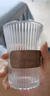 【采销严选】玻璃水杯带杯架套装家用茶杯防烫束腰耐热客厅水杯 风琴杯+木杯套 320ml 1只 实拍图