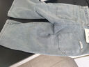牛仔短裤男夏季薄款直筒宽松7七分裤子男士八分休闲中裤潮牌夏天 浅蓝 2XL 实拍图