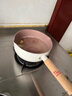 味之享（WeiZhiXiang） 日式雪平锅麦饭石奶锅宝宝辅食锅婴儿锅具电磁炉燃气灶通用锅 带盖【奶白18cm】1-2人铝合金底 实拍图