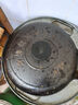 加深加厚铸铁烙饼煎饼锅无涂层老式粗粮鏊子家用摊黄儿烙糕饼折锅 木柄特大号加深内20cm+工具 25cm 实拍图