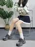 ZHR春秋老爹鞋女百搭厚底休闲鞋女网面透气运动女鞋 BV63 深灰色 37 实拍图