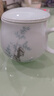 逸品春秋陶瓷泡茶杯办公室带盖过滤茶杯马克杯家用个人水杯纪念礼品定制 苹果杯（竹） 实拍图