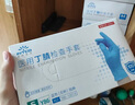 英科医疗（INTCO）一次性手套乳胶手套中码100只食品级厨房家务清洁日常检查医生用 实拍图