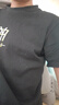 阿诺顿【纯棉四件】短袖t恤男士半截袖衫衣服男装夏季圆领宽松青年大码 格白+K蓝+S灰+R黑 M 建议100-120斤 实拍图