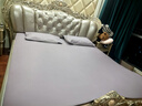 塔山（TASHAN）牛皮席头层水牛皮凉席夏季纯色真皮软席子A类母婴一擦即净易清洗 2025升级晚樱粉加厚4mm三件套 1.8米床 180cm*200cm 实拍图