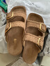 思加图杨幂同款编奏假日勃肯鞋外穿凉拖鞋厚底增高EF602BT5 奶咖杏 37 实拍图