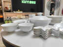 墨煜高温1380℃玲珑瓷餐具景德镇高岭土原矿釉白瓷碗盘餐具整套釉下彩 白瓷金边·连理枝【皮箱】 70头 晒单实拍图