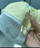 图涂丫（Tu Tu Ya）夏季婴儿帽子防飞沫面罩3-6-12个月宝宝遮阳帽儿童防晒鸭舌帽1岁2 快乐丫-柠檬黄 48码：建议8-15个月 实拍图