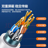山泽超六类双屏蔽网线【0.57±0.008mm纯铜线芯】CAT6A万兆抗干扰 工程家装网络POE监控50米 HC6050 实拍图