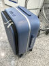 米熙前开盖铝框拉杆箱李箱女大容量旅行箱密码箱男20英寸宝石蓝70 实拍图