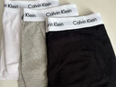 Calvin Klein内衣男士三条装ck提花腰边低腰棉质贴身防夹臀四角裤平角内裤男 U2664998-太空黑/月光白/椰青灰 3条 S 实拍图