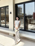 Mandy Zhang重工钉珠刺绣片新中式马甲背心女夏国风设计感白色上衣 云雾白 S 晒单实拍图