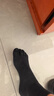 宜而爽防臭袜子7A抗菌纯色五指袜男中筒袜防滑男士减震运动分趾袜按摩底 （中筒）黑色3双-减震按摩底 实拍图