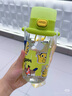 babycare儿童水杯夏季吸管杯学饮杯免拧户外运动直饮幼儿园上学水壶-青色 实拍图