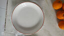 欧式高级陶瓷盘圆形加厚深盘复古简约餐具 纯白福线-7英寸饭盘1个装 实拍图