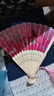 欧利文古风折扇工艺礼品扇二青日式汉服舞蹈扇子便携绢扇女扇-翩风雅韵 实拍图
