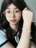 饰之秀足银99纯银kitty猫手链女生款轻奢小众学生闺蜜生日送女友礼物 kitty 樱花粉手绳+礼盒 实拍图