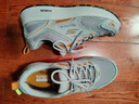 斯凯奇（Skechers）男鞋夏季2025新款软底网面鞋轻便透气跑步鞋减震休闲鞋运动鞋男  白色/海军蓝色-WNV 39.5 实拍图