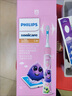 飞利浦（PHILIPS）儿童电动牙刷 男女生蓝牙版 生日礼物 适用4-6-12岁 自带2支迷你刷头+8款贴纸 粉色HX6352/43 实拍图