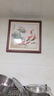 天尚喷画 荷花九鱼图客厅餐厅装饰画国画玄关过道走廊墙画壁画书房墙挂画 九鱼图-1红褐色外框 50*50书房推荐 MDF材质 实拍图