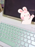 栢启歆无线蓝牙键盘鼠标套装 适用ipad小米华为苹果VIVOPPO平板小女生妙控办公静音手机笔记本电脑外接 10寸无线键盘绿色【送数据线】 实拍图