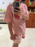 娇彩梦带胸垫睡衣女夏款100%纯棉短袖短裤薄款青少中年大码家居服套装 ZX5801 L （建议95-115斤） 实拍图