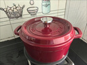 双立人（ZWILLING）2025新款珐琅锅铸铁汤锅家用焖炖锅多功能平底锅电磁炉烤箱燃气灶 珐琅铸铁锅酒红色 22cm 实拍图