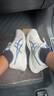 亚瑟士ASICS男鞋透气跑鞋运动鞋缓震舒适跑步鞋 GEL-CONTEND 4 米白色/蓝色 45 实拍图
