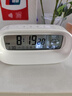 智能2025电子钟学生专用显示器时间夜光闹钟桌面家用时钟台式电子 透明款电池蓝绿色+配电池 实拍图