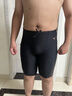 美津浓（MIZUNO）泳裤男士防尴尬大码长款5分裤专业速干抗氯游泳衣装备B1127金3XL 实拍图