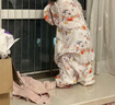 南极人（Nanjiren）婴儿童分腿睡袋春秋天竹棉前4后2纱布宝宝防踢被子睡衣100码 实拍图