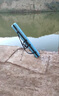 渔技 硬壳竿包防水鱼竿包伞包渔具包野钓多功能钓鱼包轻便型手提鱼 【豪华款】湖蓝14cm(带支架) 实拍图