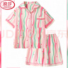 浪莎多巴胺睡衣女薄款云朵棉网红风短袖短裤可外穿潮女士家居服 实拍图