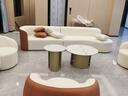 本卿弧形沙发酒店大堂大厅贵宾会所休息区接待会客圆弧售楼处洽谈沙发 配套抱枕一对 实拍图