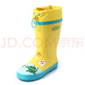 lemonkid儿童雨鞋高筒女童男孩防水防滑橡胶雨靴学生水鞋 黄色异次元 32 实拍图