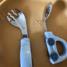 如山宝宝自主进食辅食勺子一岁婴儿学吃饭训练儿童不锈钢餐具叉勺 实拍图