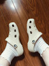 crocs卡骆驰洞洞鞋贝雅卡骆班轻便耐磨一脚蹬休闲鞋|205089 白/深蓝-126 37 /38(230mm) 实拍图