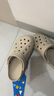 卡骆驰crocs洞洞鞋贝雅男鞋女鞋轻便耐磨一脚蹬拖鞋休闲鞋|10126 卵石色-2V3 37 /38(230mm) 实拍图