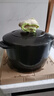 小幸福鑄鐵（KITCHEN LITTLE HAPPINESS KITCHEN）小幸福铸铁焖煮锅家用多功能炖锅无涂层迷你小饭釜煮粥汤锅不粘锅 20cm饭釜平光黑 20cm 实拍图