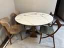 亮郦居政府补贴法式复古伸缩岩板餐桌白色家用意式轻奢窈窕圆形实木餐桌 1.35米+6椅(设计师配套推荐套餐) 实拍图