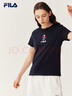 FILA 斐乐女装官方女士短袖T恤夏季休闲运动内搭t恤运动上衣 传奇蓝-F51W328152FNV M （165/84A/M） 实拍图